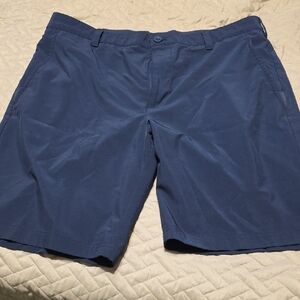 Izod Men's Dark Blue Flat Front Shorts